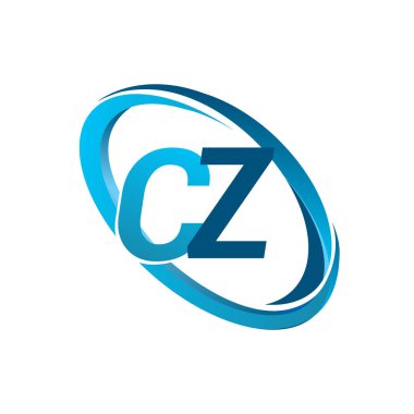 Mavi vektör çizim cz mektuplar