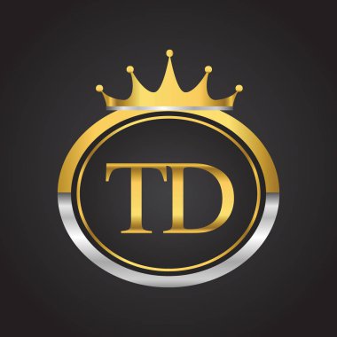 Altın harfler td vektör çizim