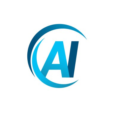 mavi mektuplardan AI vektör çizim