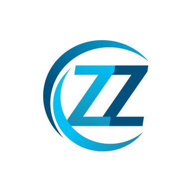 mavi mektuplardan zz vektör çizim