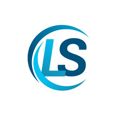 mavi mektuplardan ls vektör çizim