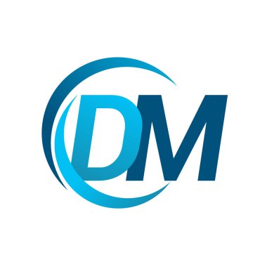 mavi mektuplardan dm vektör çizim