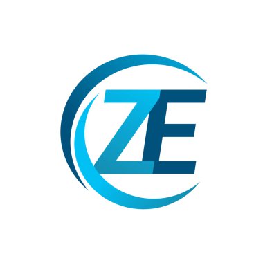 mavi mektuplardan ze vektör çizim