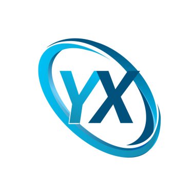 mavi mektuplardan yx vektör çizim