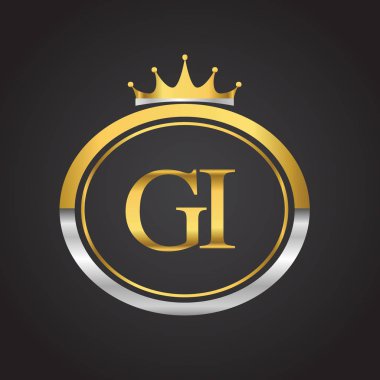 vektör çizim altın harfler gi