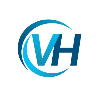 mavi mektuplardan vh vektör çizim