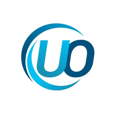 mavi mektuplardan uo vektör çizim