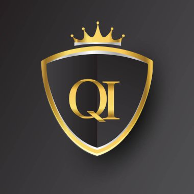 Altın harfler qi vektör çizim