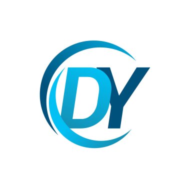 Mavi vektör çizim dy mektuplar