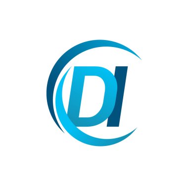 mavi mektuplardan di vektör çizim