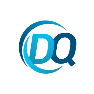 vektör çizim mavi mektuplardan dq