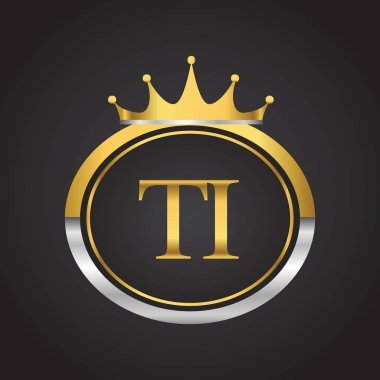 Altın harfler ti vektör çizim