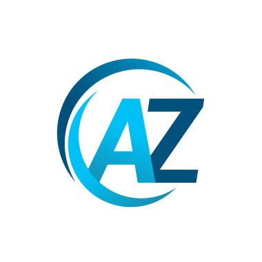 Mavi vektör çizim az mektuplar