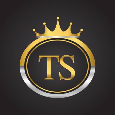 Altın harf ts vektör çizim