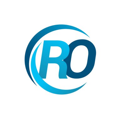 mavi mektuplardan ro vektör çizim