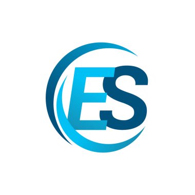 mavi mektuplardan es vektör çizim