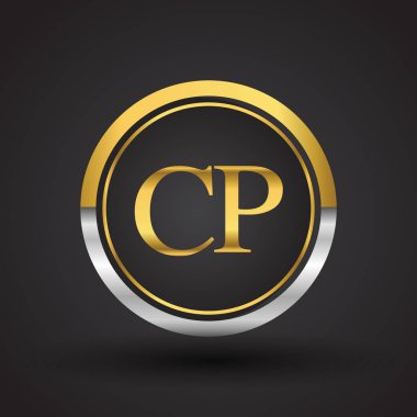 Gümüş ve altın harfler cp vektör çizim