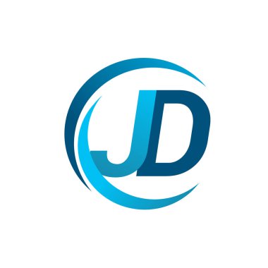 Mavi vektör çizim jd mektuplar