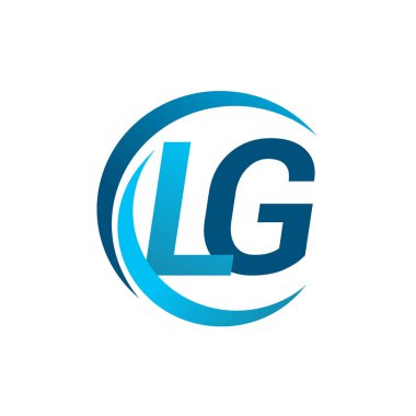 mavi mektuplardan lg vektör çizim