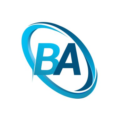 mavi mektuplardan ba vektör çizim