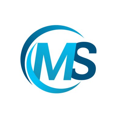mavi mektuplardan ms vektör çizim