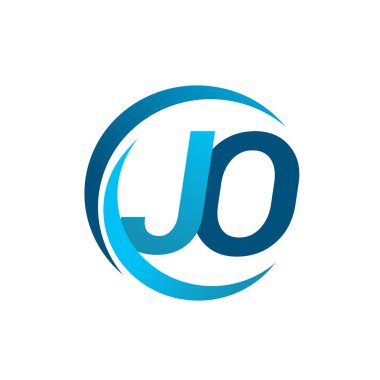 Mavi vektör çizim jo mektuplar