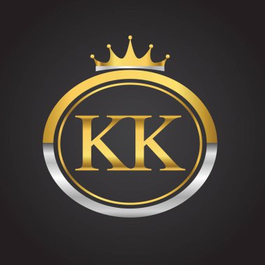 Altın harfler kk vektör çizim