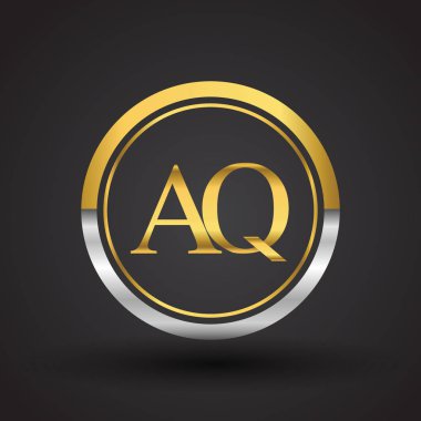 Gümüş ve altın harfler aq vektör çizim