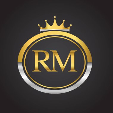 Altın harfler rm vektör çizim