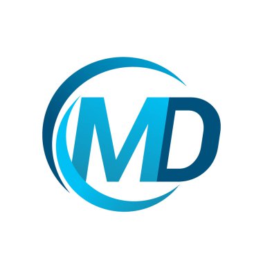 mavi mektuplardan md vektör çizim