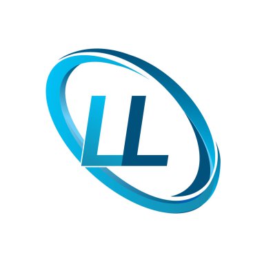 mavi mektuplardan ll vektör çizim