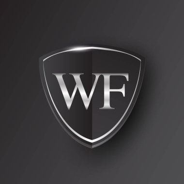 Vector illustration of letters wf vector