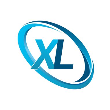 Mavi vektör çizim xl mektuplar