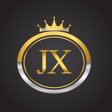 Altın harfler jx vektör çizim