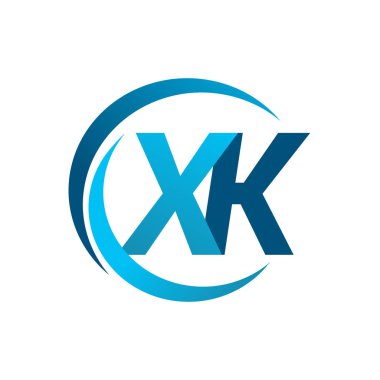 mavi mektuplardan xk vektör çizim