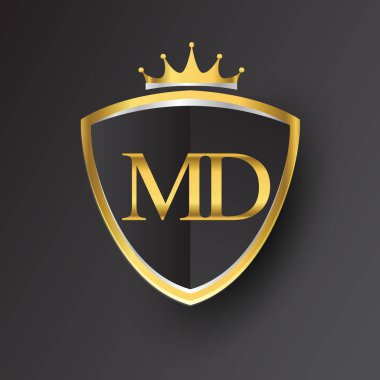 Altın harfler md vektör çizim