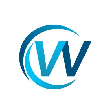 mavi mektuplardan vv vektör çizim