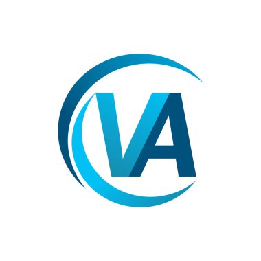 Mavi vektör çizim va mektuplar