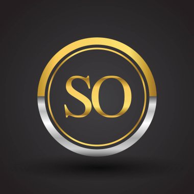 Yani gümüş ve altın harfler illüstrasyon vektör