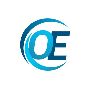 mavi mektuplardan oe vektör çizim