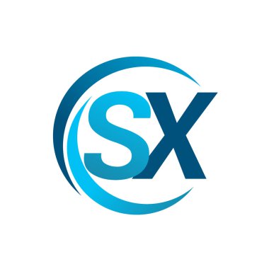 mavi mektuplardan sx vektör çizim