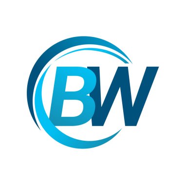 Mavi vektör çizim bw mektuplar