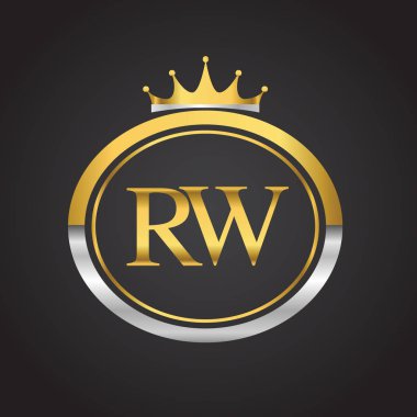 Altın harfler rw vektör çizim