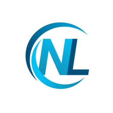 Mavi vektör çizim nl mektuplar