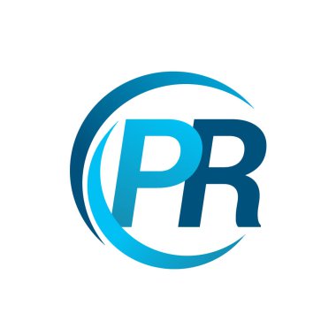 mavi mektuplardan pr vektör çizim