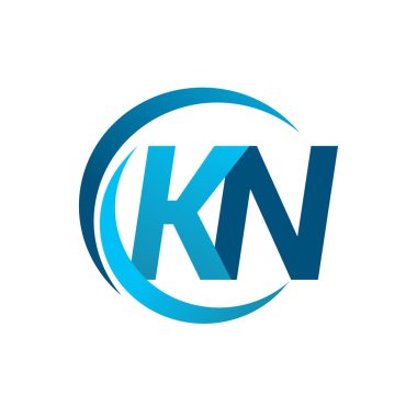 Mavi vektör çizim kn mektuplar