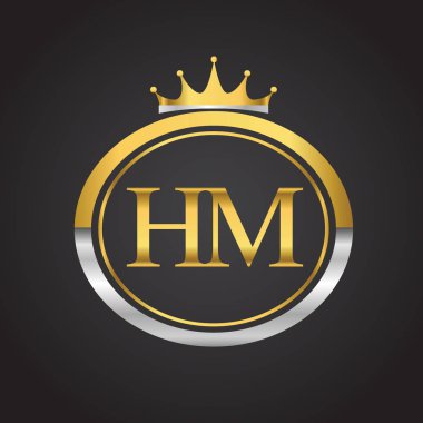 Altın harfler hm vektör çizim