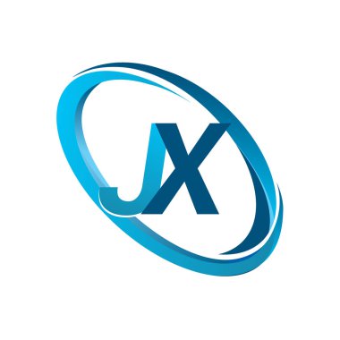 mavi mektuplardan jx vektör çizim