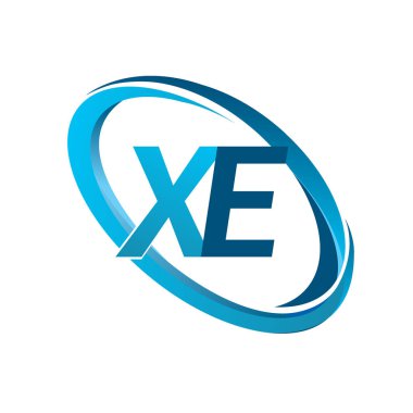 Mavi vektör çizim xe mektuplar