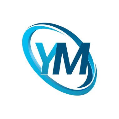 mavi mektuplardan ym vektör çizim